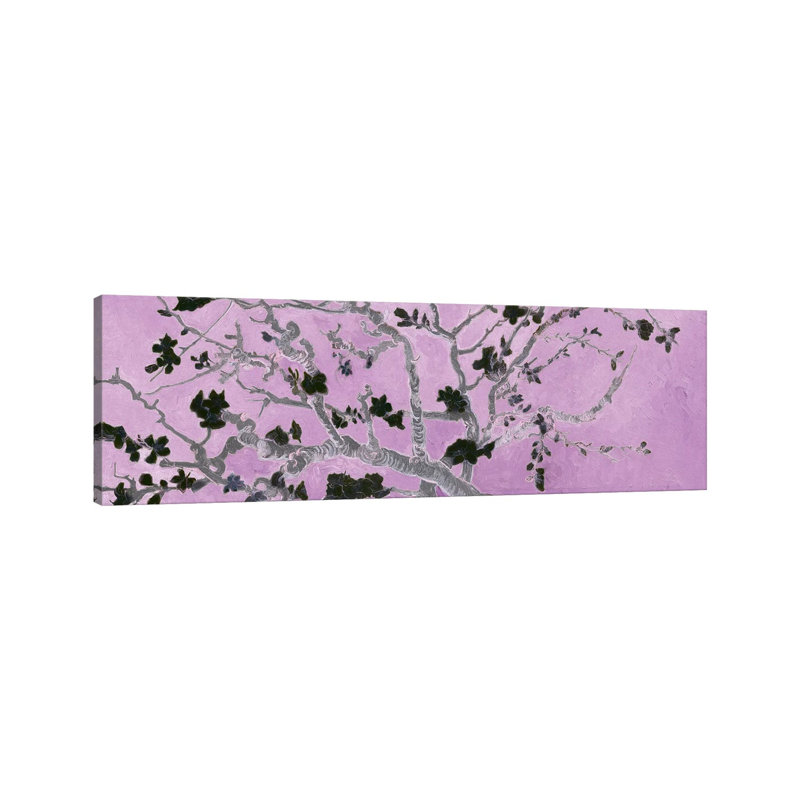 Almond Blossom On Lilac by Vincent Van Gogh - Wrapped Canvas Panoramic Painting, 121.92 cm H x 40.64 cm W x 1.91 cm D
