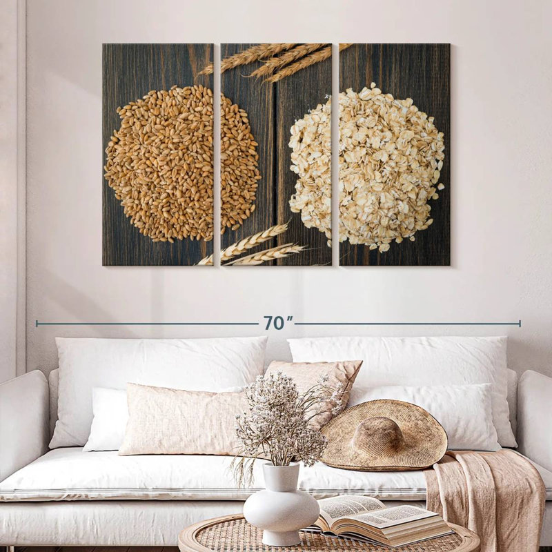 Oat Seeds And Flakes, 32" H x 50" W