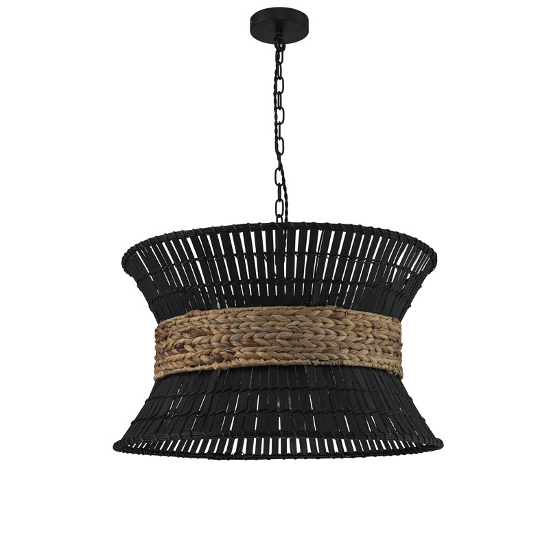 Lustre nautique moderne à 4 lumières Clavel, Noir mat