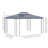 Outsunny 10' X 13' Patio Gazebo, Double Roof Outdoor Gazebo Canopy Shelter With Screen Decorate Corner Frame, For Garden, Lawn, Backyard And Deck, Gray-123826906
