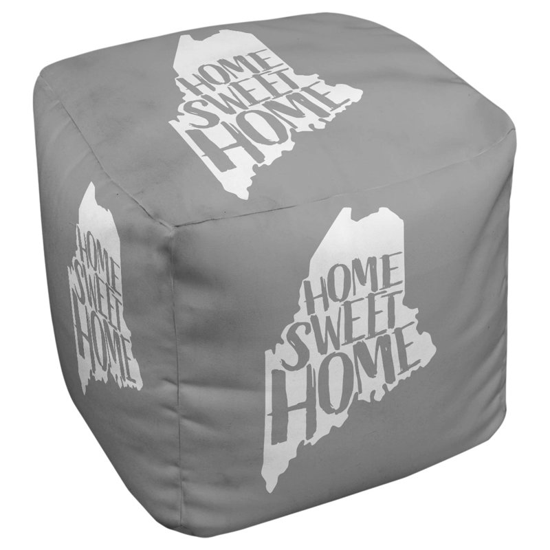 Upholstered Ottoman, Gray