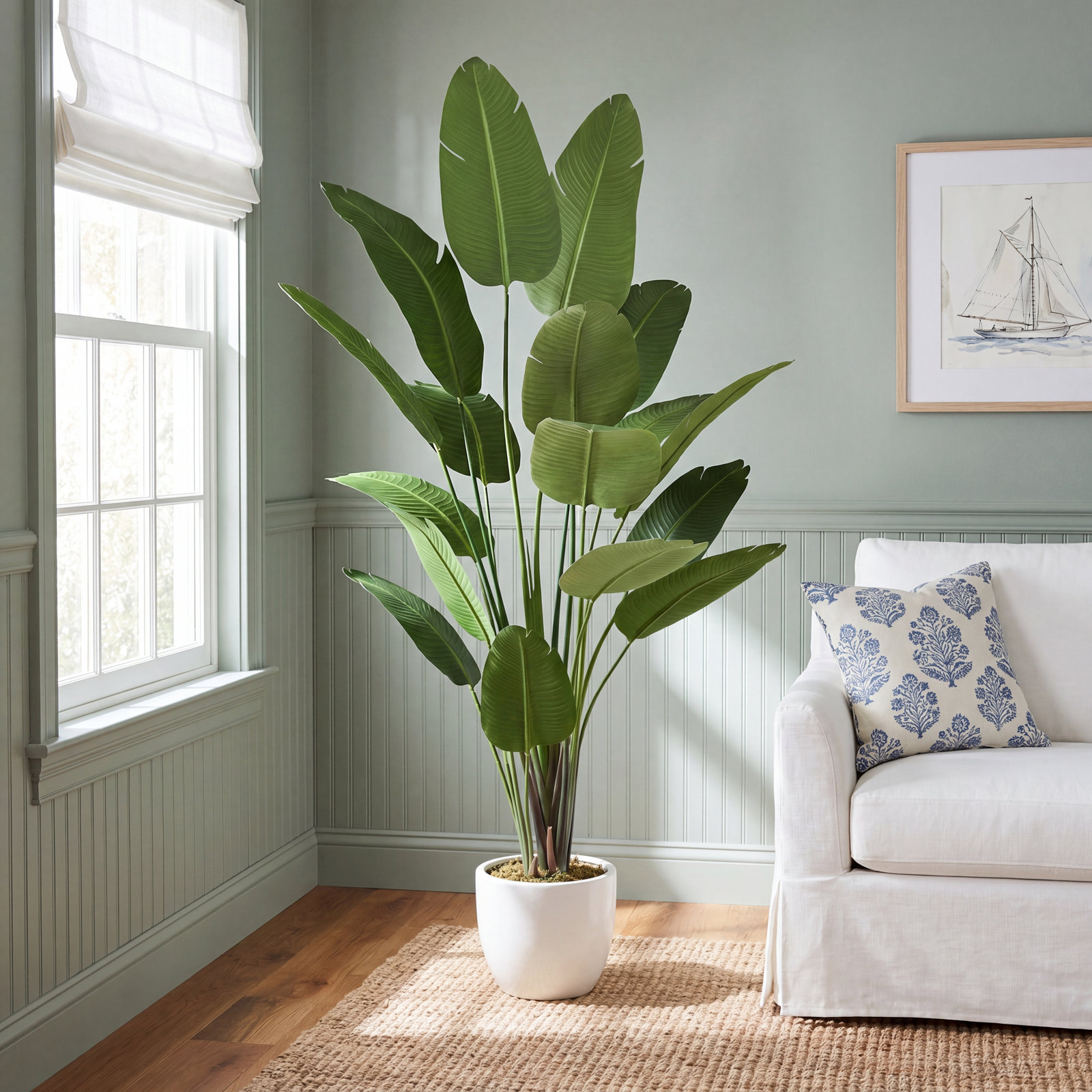 Bird of Paradise in Pot, 80" H x 7" W x 7" D