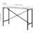 Rectangular Console Table With Faux Marble Top And Blackened Bronze Metal Frame