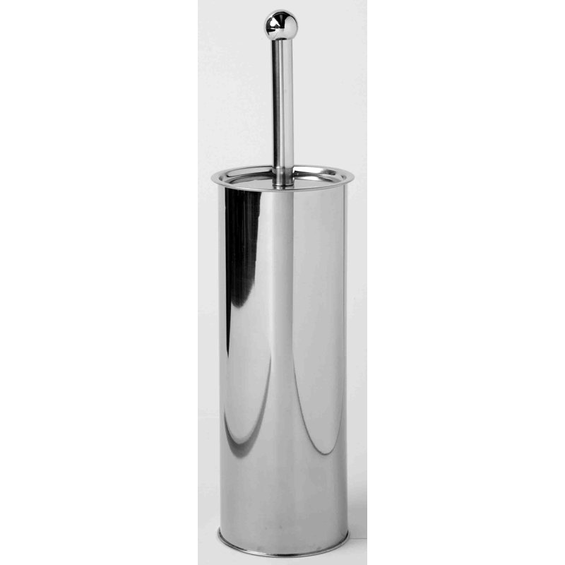 Porte-brosse de toilette en métal 15 po  en argent
