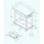 2 couches, table d'appoint, table de bout, armoire de chevet, avec tiroirs de rangement