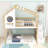 Twin-Over-Twin Bunk Bed With Playhouse Features And Shelves