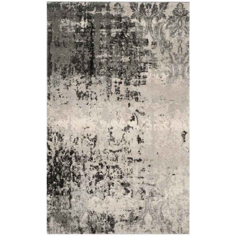 Arlinda Retro Performance Abstract Rug, Rectangle 6' x 9'