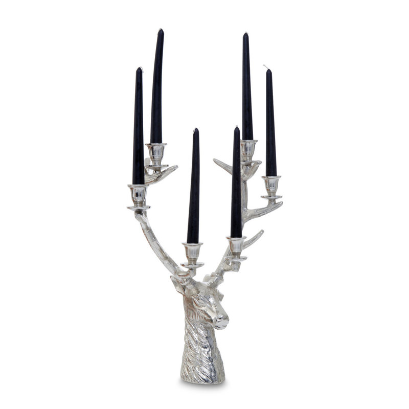 Jeremias Stainless Steel Tabletop Candelabra