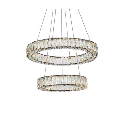 Lustre ovale en cristal 2 lumières Steveson