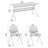 Bush Business Furniture Envision 60W Folding Training Table With Powered Grommets And 2 Chairs-105356678-105356679