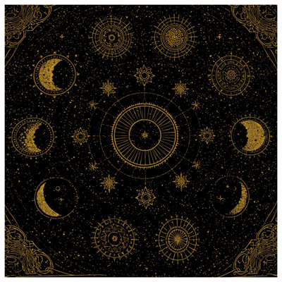 Toile tendue sur châssis Celestial Moon Phases