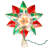 Poinsettia Treetop 10 Light String Lights