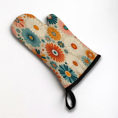 Retro Classroom Look Oven Mitt Cotton Twill