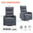 Manual Recliner Chair With Rocker And Swivel In Fabric For Living Room-2065767869