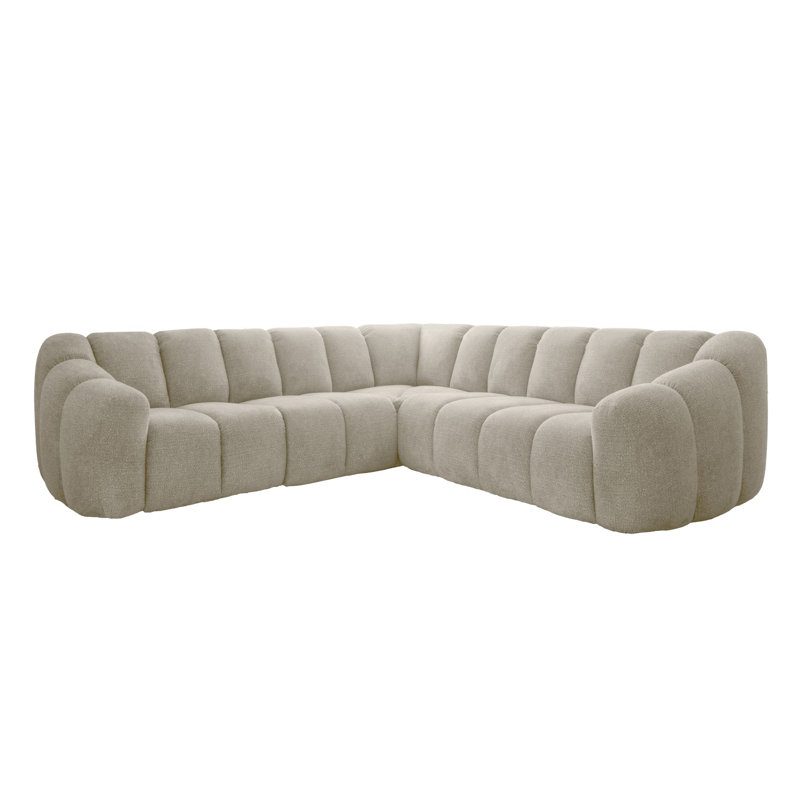 Shell Corner Sofa , Beige, Symmetrical