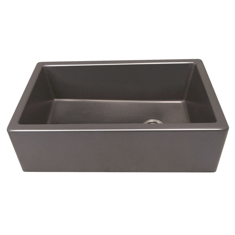Plymouth 32.75'' L Single Basin Kitchen Sink, Titanium Gray