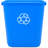 Plastic Open Recycling Bin - 7.125 Gallons