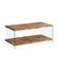 Table basse en MDF, table basse, canapé en verre trempé noyer