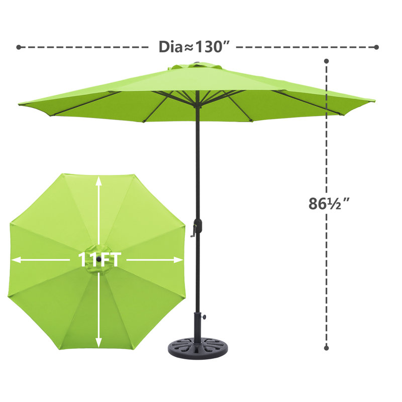 Parasol de marché 11 pi Gina, Vert