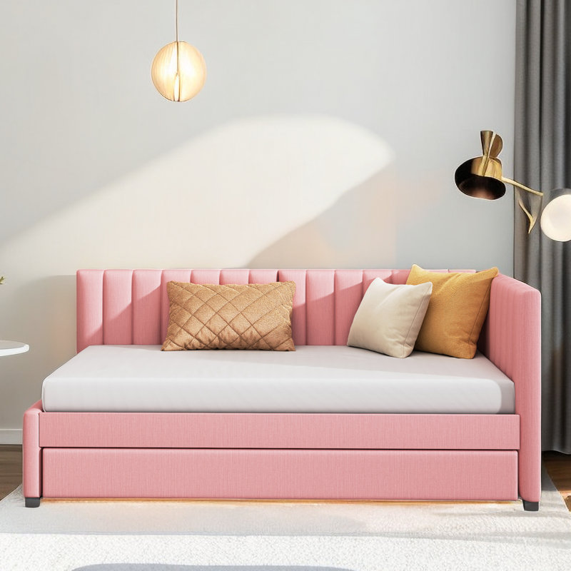 Vusala Upholstered Daybed, Pink