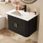 Meuble-lavabo mural 30 po avec comptoir d'évier, armoire à porte coulissante avec rangement-130515594