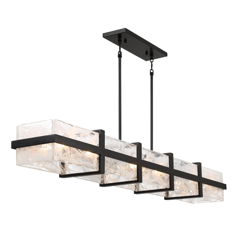 Minka Lavery Cloud Break - 60 Inch Wide 12 Light Island In Coal Finish, 8" H x 59.75" W x 8.25" D