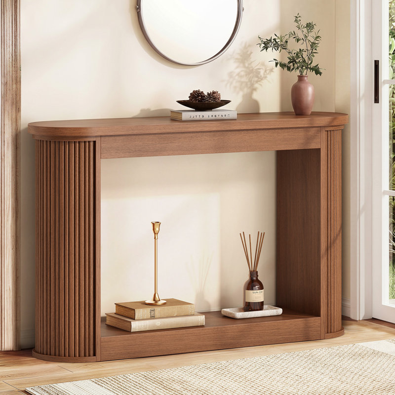 Console de rangement cannelée de 42,9 po pour salon d'entrée