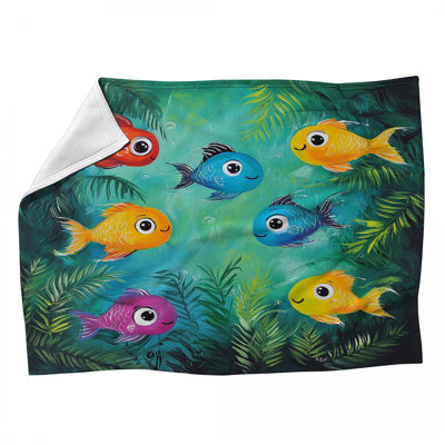 Jeté en molleton Fish