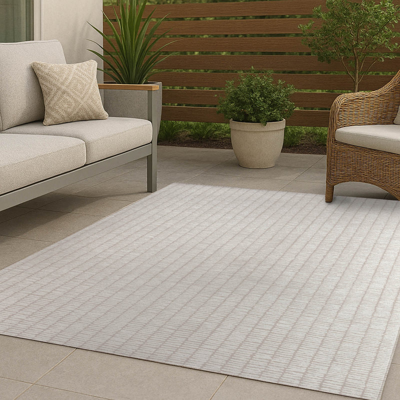 Ricky Row Non-Slip Outdoor Rug, Rectangle 8' x 10'