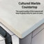 Meuble-lavabo double avec plateau en marbre de culture-2046618151