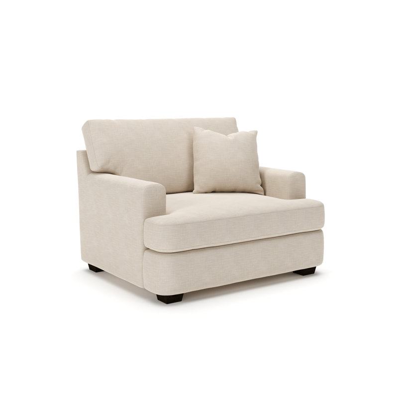 Emilio Upholstered Armchair, Conversation Ivory Basketweave