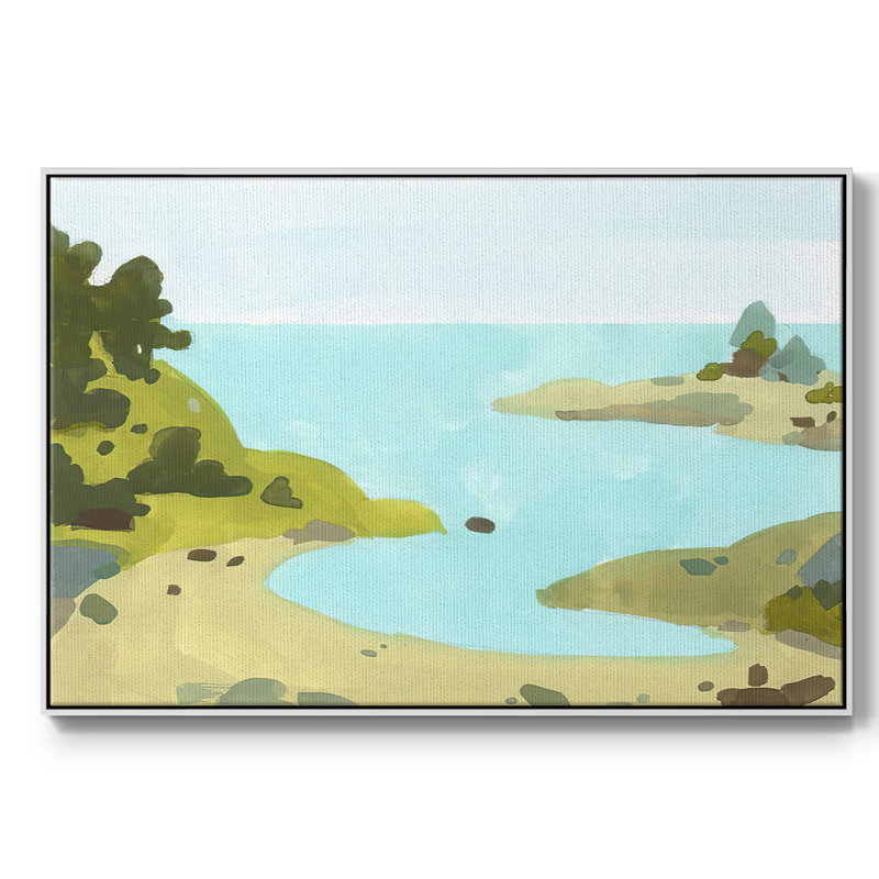 Coastal Inlet IV, reproduction d'art sur toile, Blanc, H 27 po x l 41 po x P 2 po