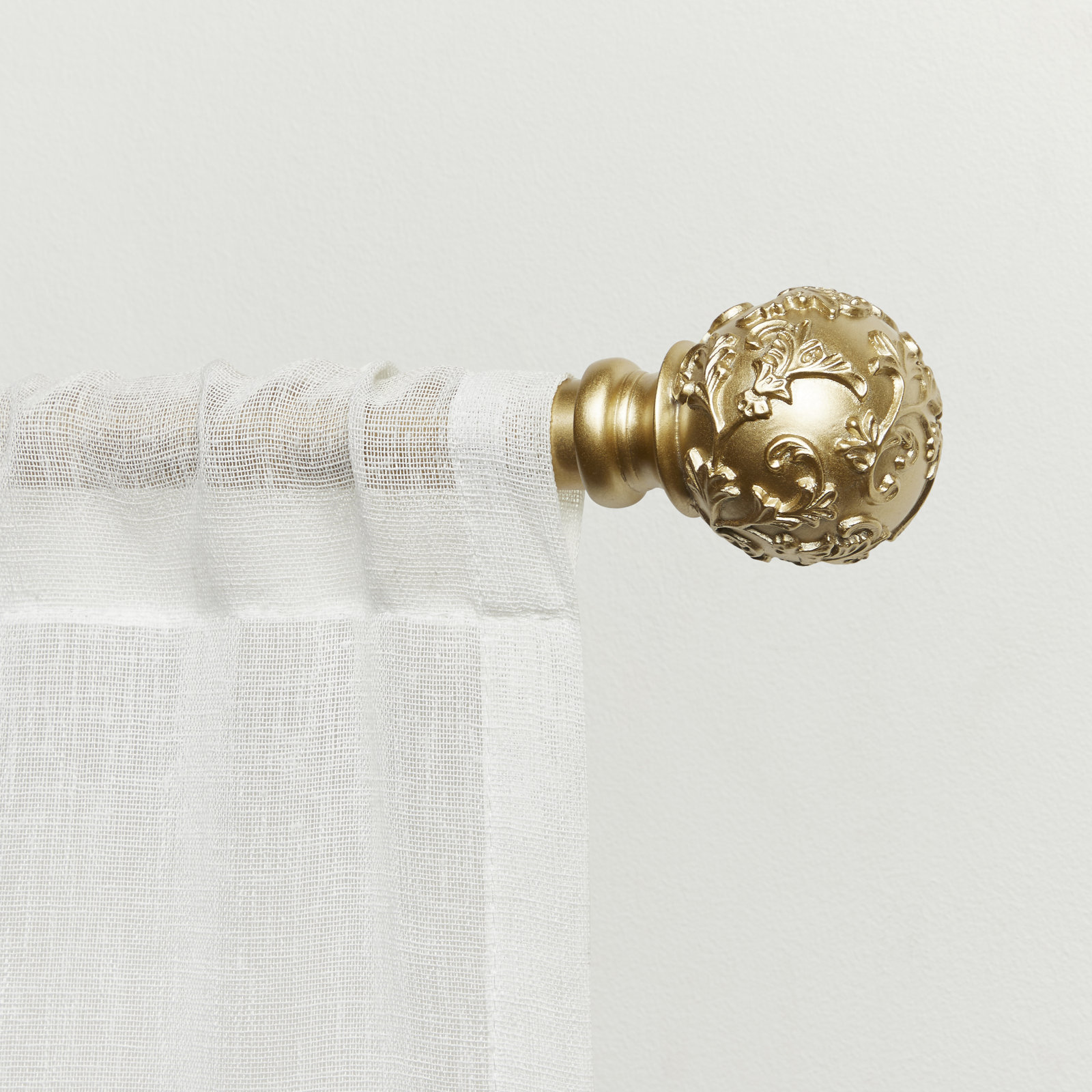 Jewett Adjustable Vine Curtain Rod, 66" - 120", Gold