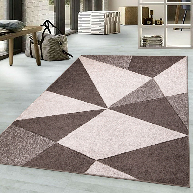 Asanta Geometric Area Rug, Rectangle 80 x 150cm