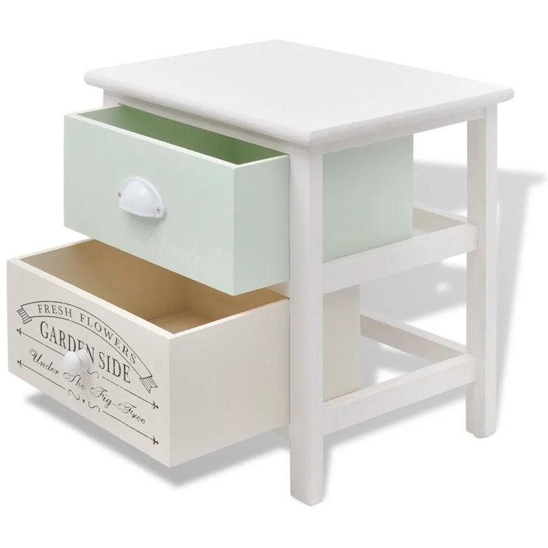 Brannan 38cm W Wood Bedside Table