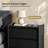 Modern Minimalist 20'' W 3-Drawer Nightstand with Hidden Charging Station, Black-594578582-594249059