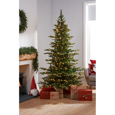 Lighted Artificial Pine Christmas Tree