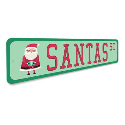 Plaque en aluminium Santa Street