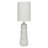 Analysa Stoneware Floor Lamp with Reactive Glaze and Linen Shade