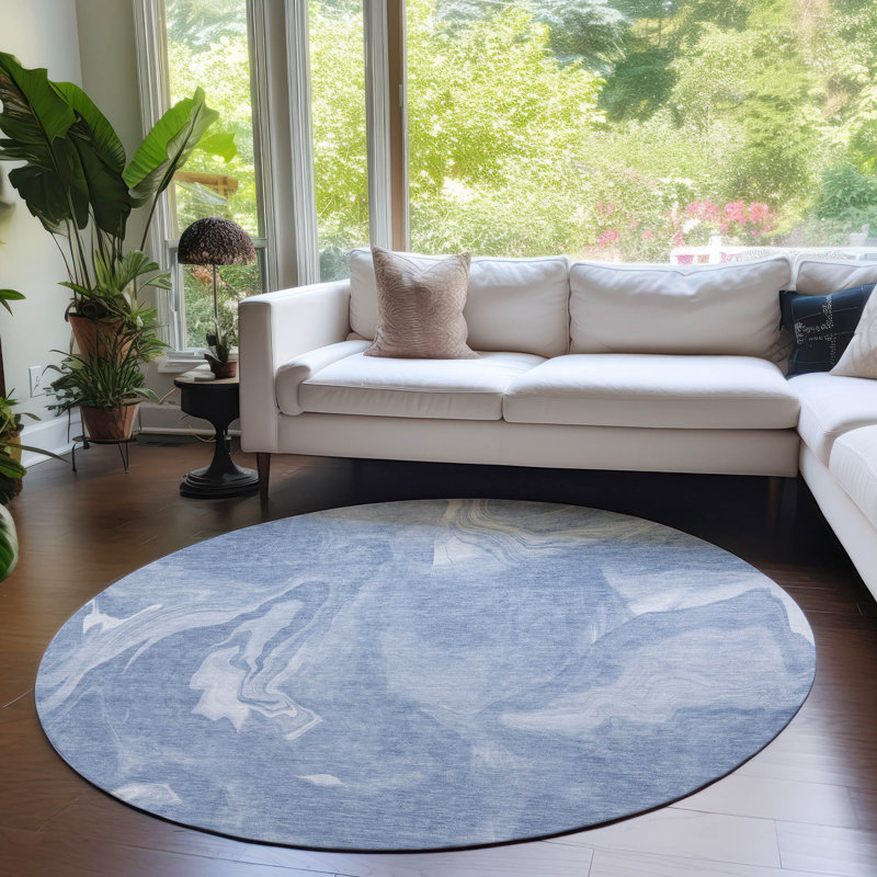 Lummus Abstract Indoor / Outdoor Rug, Round 8'
