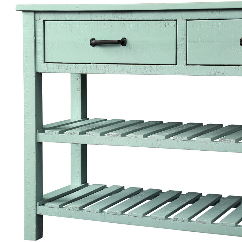 Merv 45'' Console Table, Blue, Blue