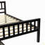 Lit simple avec lit gigogne, cadre de lit plateforme avec tête et pied de lit, pour un petit espace de vie dans la chambre à coucher, aucun sommier nécessaire-1524255387