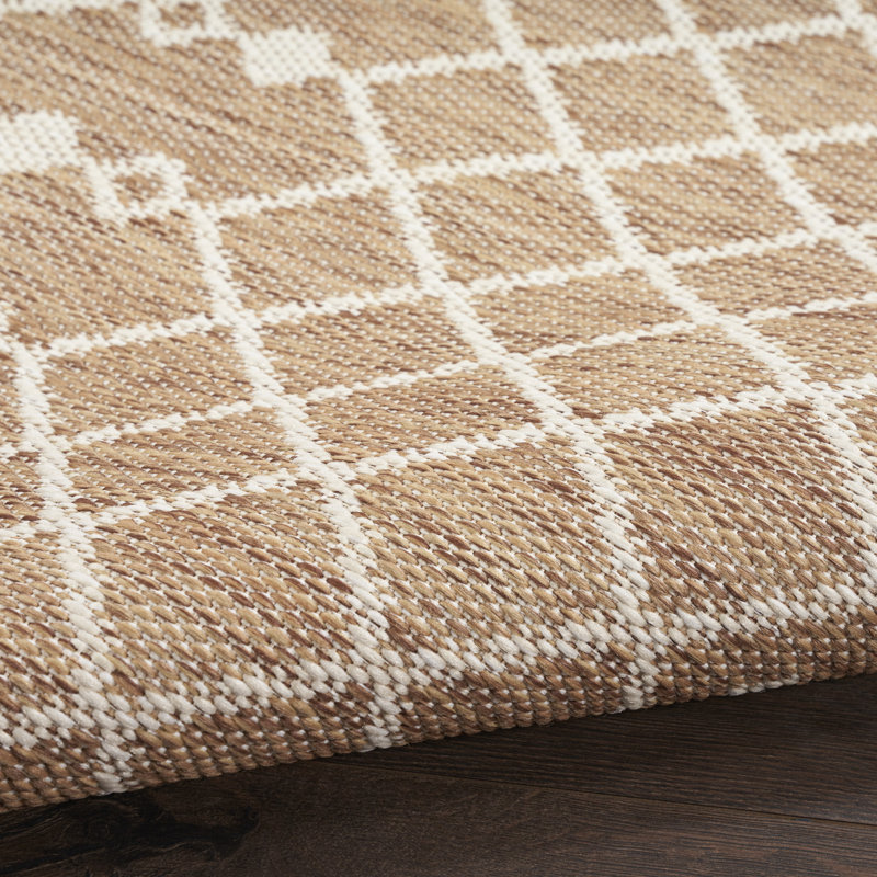 Robbs Rectangle Indoor/Outdoor Area Rug, Rectangle 5' x 7', Jute