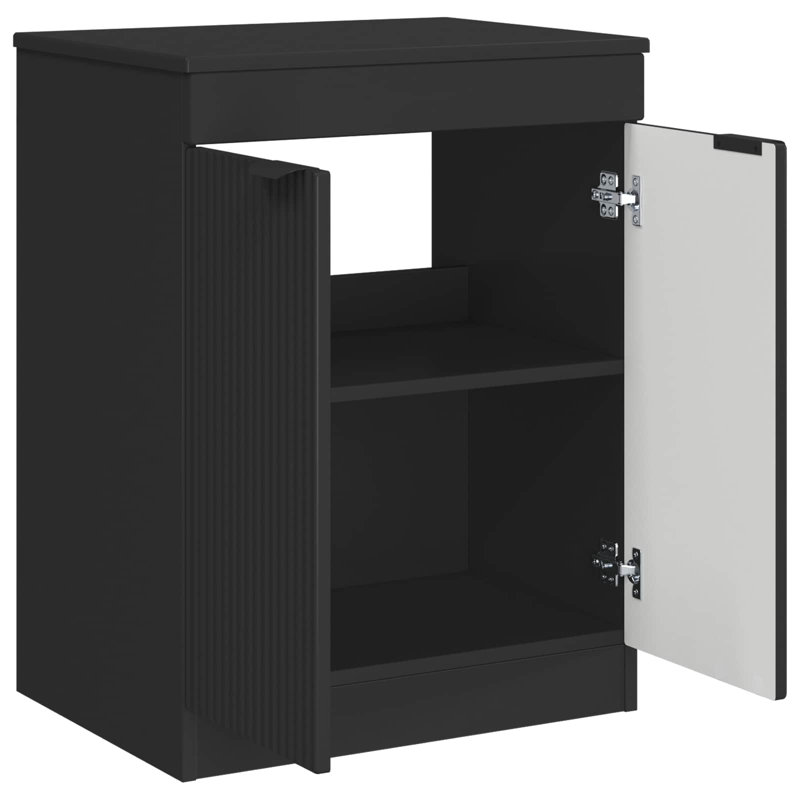 54 mm Single Double Bathroom Vanity Base, Black