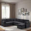 Canapé-lit modulaire convertible avec méridienne réversible, poches de rangement et dispositifs de chargement-104162425