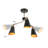 Dalisia 3-light Rustic/Farmhouse Black Semi Flush Mount