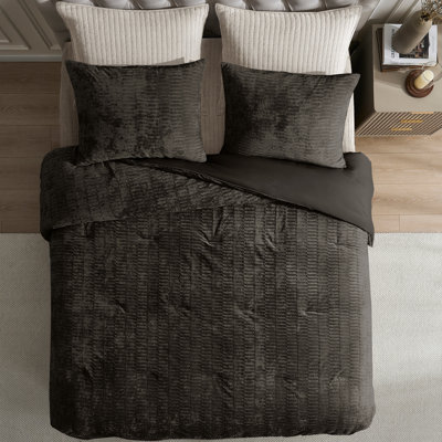 Ensemble d'édredon en velours froissé Wonderful Crinkle
