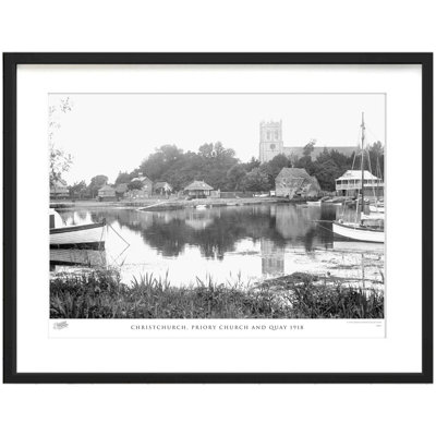 Christchurch, Priory Church And Quay 1918 by Francis Frith - Single Picture Frame Print