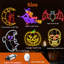 Décorations d'Halloween - Silhouette lumineuse de fenêtre de 40 cm