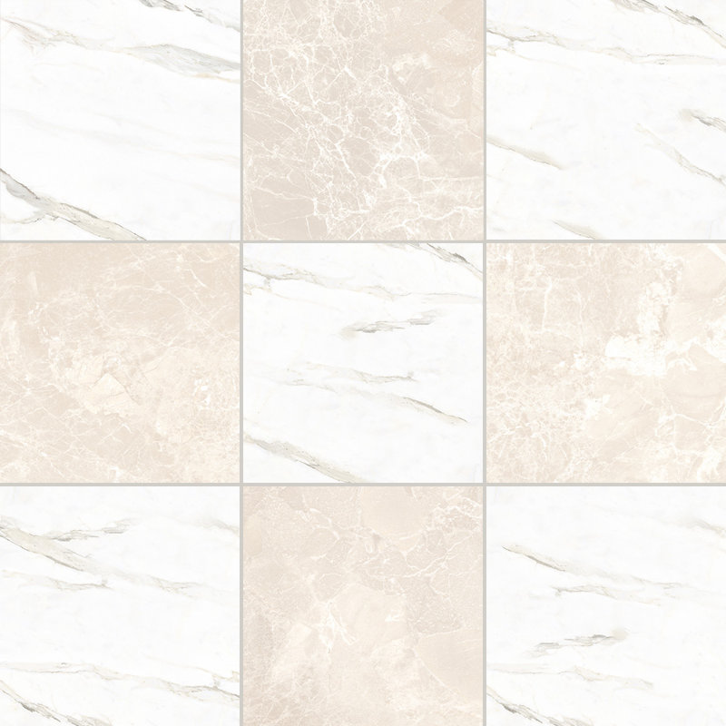 Carrelage pour mur et plancher Ravenna, Blanc / beige